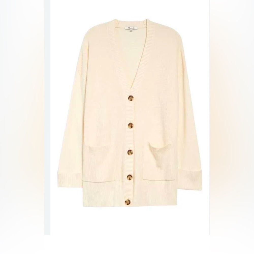 Madewell Asherton Waffle Cardigan Sweater